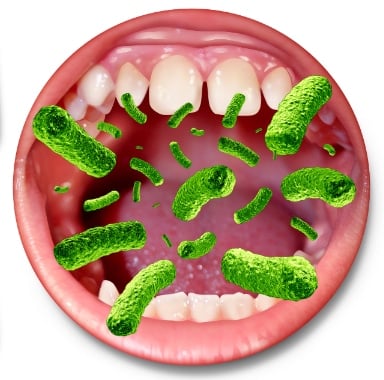 germs present in open mouth